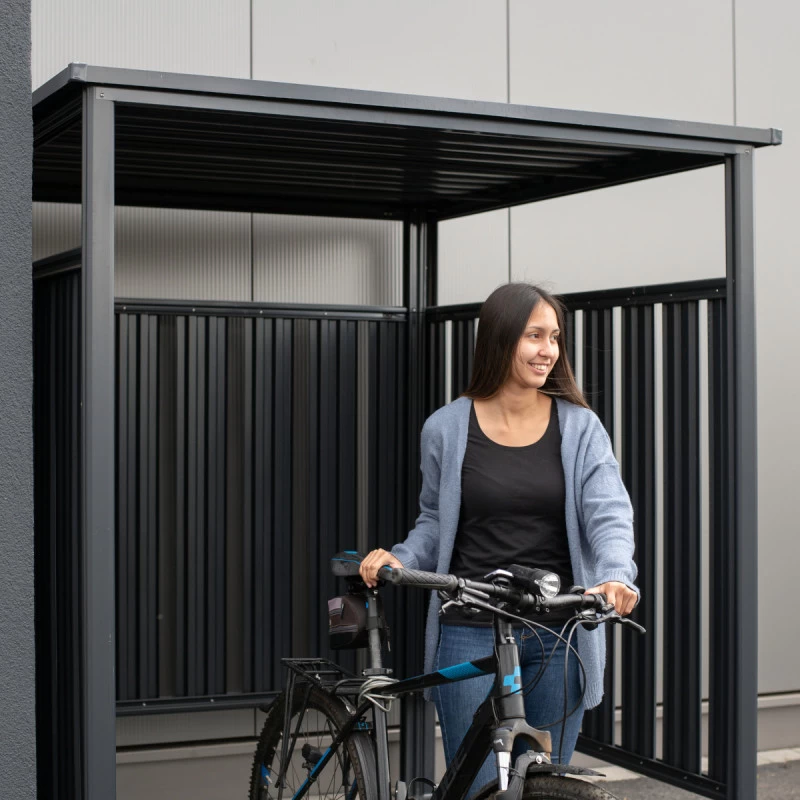 Abri à Vélos En Acier Thermolaqué Gris Anthracite 3,6m² Westmann – Image 5