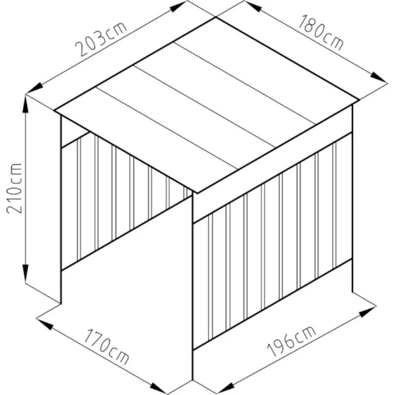 Abri à Vélos En Acier Thermolaqué Gris Anthracite 3,6m² Westmann – Image 6