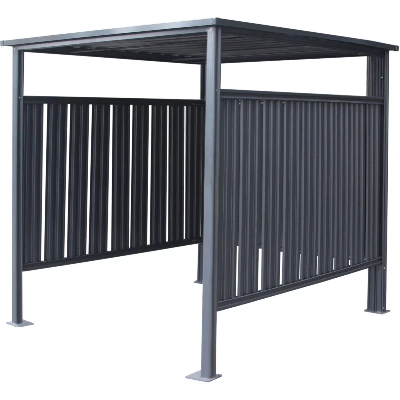 Abri à Vélos En Acier Thermolaqué Gris Anthracite 3,6m² Westmann