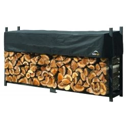 Abri Bûches En Acier Et Polyester 300D Capacité 2m³ Noir - ShelterLogic