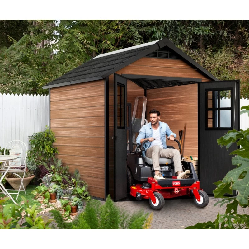 Abri De Jardin 5,12m² En Résine Imitation Bois Newton 757 - KETER – Image 2