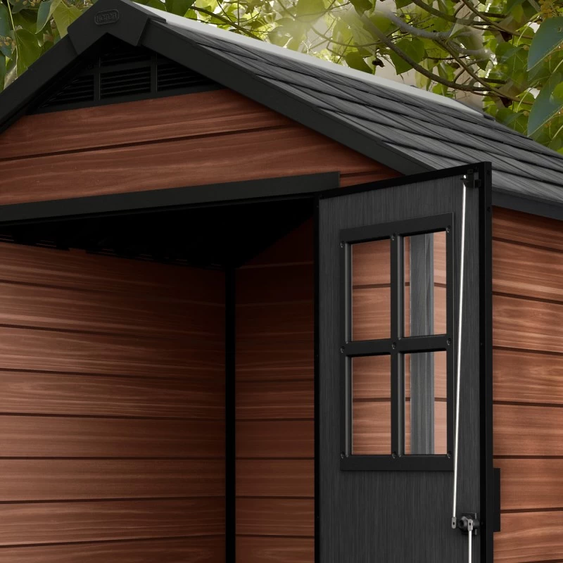 Abri De Jardin 5,12m² En Résine Imitation Bois Newton 757 - KETER – Image 6