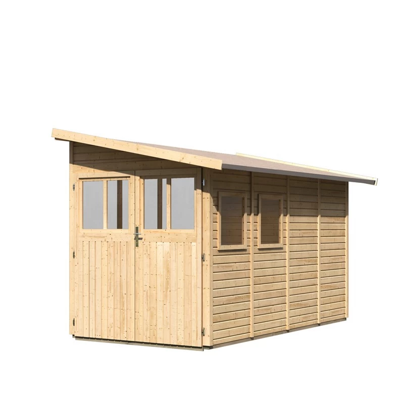 Abri De Jardin Adossé En Bois Certifié 8m² Juist 5 - Karibu – Image 6