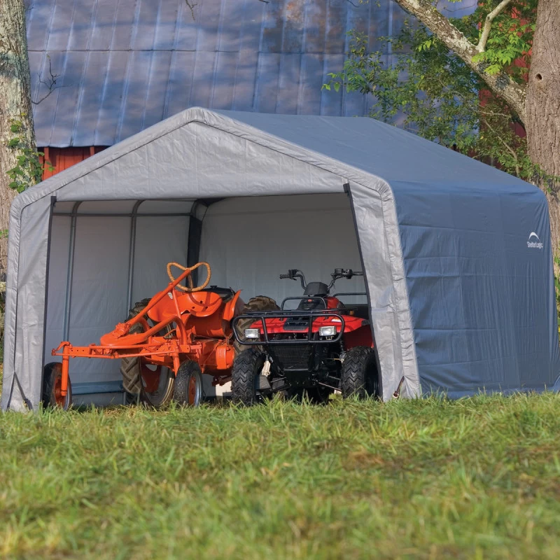 Abri De Jardin Démontable 13m² En Acier Et Polyéthylène Gris – Shelter Logic – Image 3