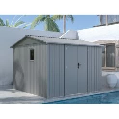 Abri De Jardin En Acier Galvanisé Roka 9m² - X-Métal