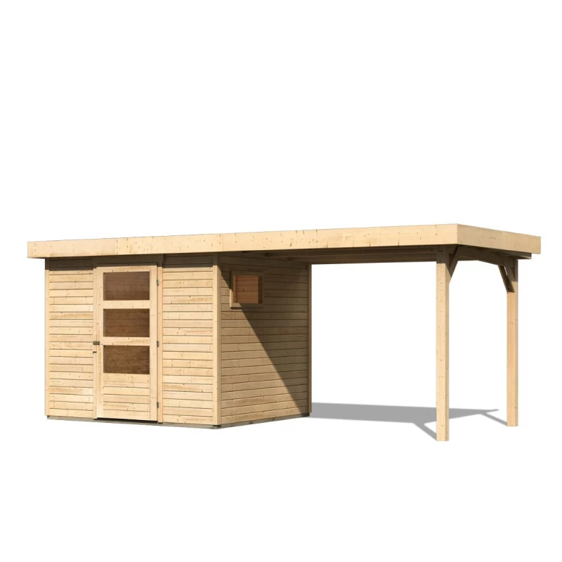 Abri De Jardin En Bois 5,25m² Avec Appentis De 2,80 M Freiburg 3 - Karibu – Image 2
