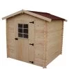 Abri De Jardin En Bois Brut 4,28m² Madriers 28mm - Habrita