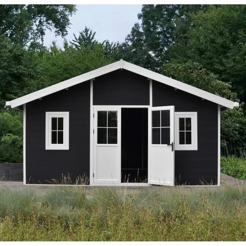 Abri De Jardin En Bois Composite 28mm Anthracite 19,22m² PREMIUM - Woodlife Garden – Image 3