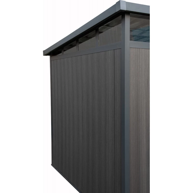 Abri De Jardin En Bois Composite 28mm Anthracite 5,28m² WINSTON Skylight - Woodlife Garden – Image 4