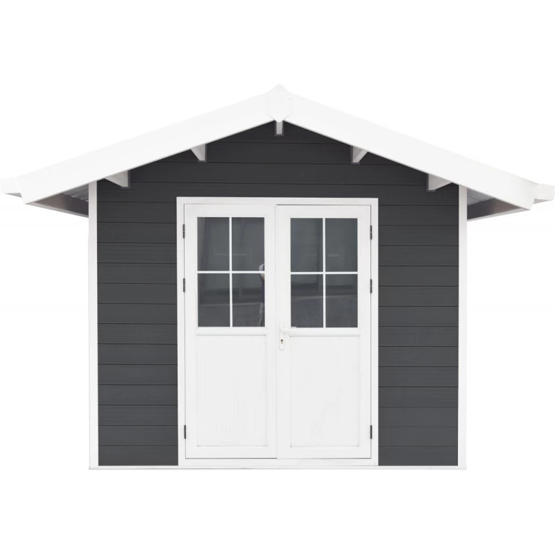 Abri De Jardin En Bois Composite 28mm Anthracite 7,78m² PREMIUM - Woodlife Garden – Image 3
