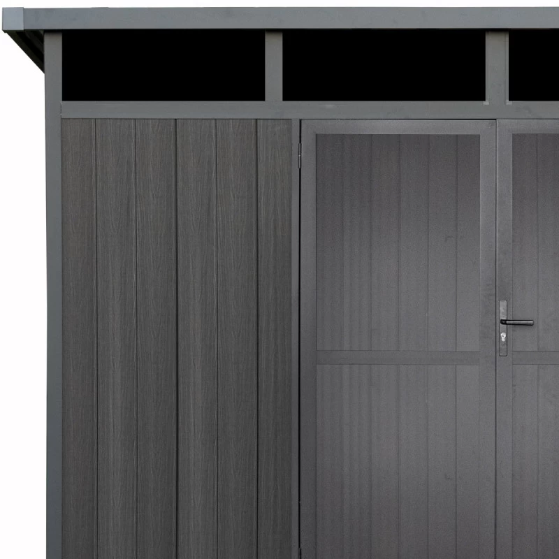 Abri De Jardin En Bois Composite 28mm Anthracite 8,09m² GORDON Skylight - Woodlife Garden – Image 3