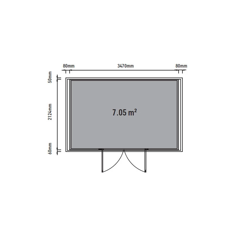 Abri De Jardin En Bois Composite 28mm Anthracite 8,09m² GORDON Skylight - Woodlife Garden – Image 5