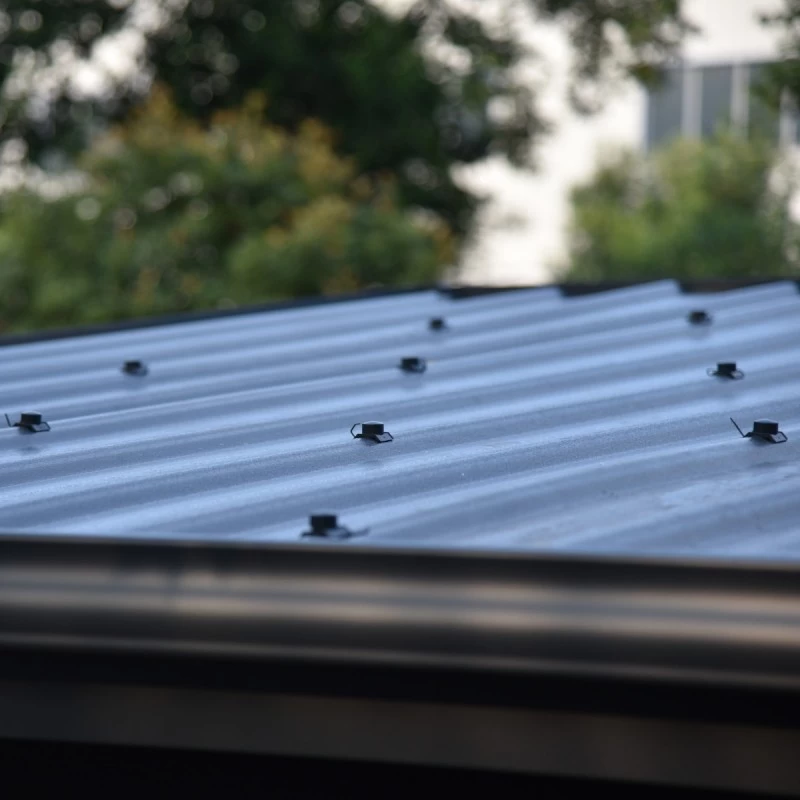 Abri De Jardin En Bois Composite 28mm Anthracite 9m² PREMIUM Toit Plat - Woodlife Garden – Image 6