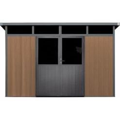 Abri De Jardin En Bois Composite 28mm Aspect Bois 8,09m² WINSTON Skylight - Woodlife Garden