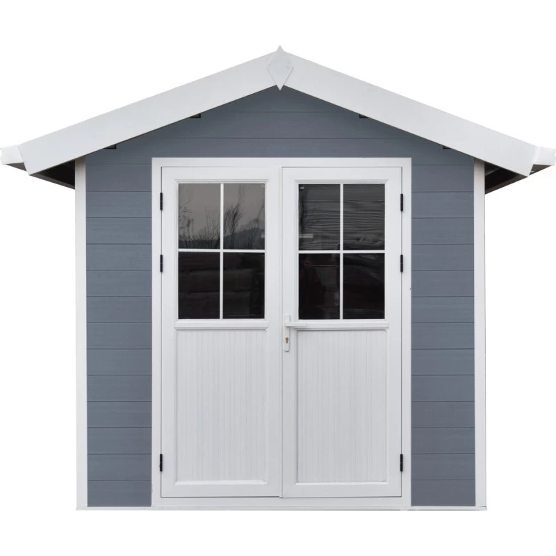 Abri De Jardin En Bois Composite 28mm Gris Clair 4,77m² PREMIUM - Woodlife Garden – Image 2