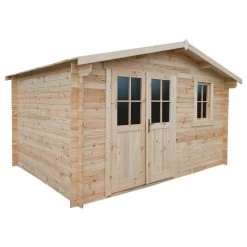 Abri De Jardin En Bois Massif 12m² PLUS - Madriers 28mm Gardy Shelter