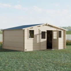 Abri De Jardin En Bois Massif 19,8m² NYASSA – Madriers 28mm – Forest Style