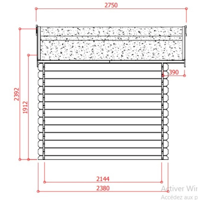 Abri De Jardin En Bois Massif 28mm Nimes Porte Double 5,66m² SOLID – Image 3