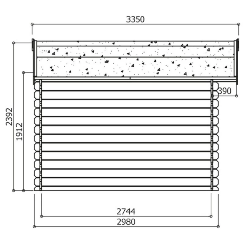 Abri De Jardin En Bois Massif 28mm Sologne Porte Simple 8,88m² - SOLID – Image 3