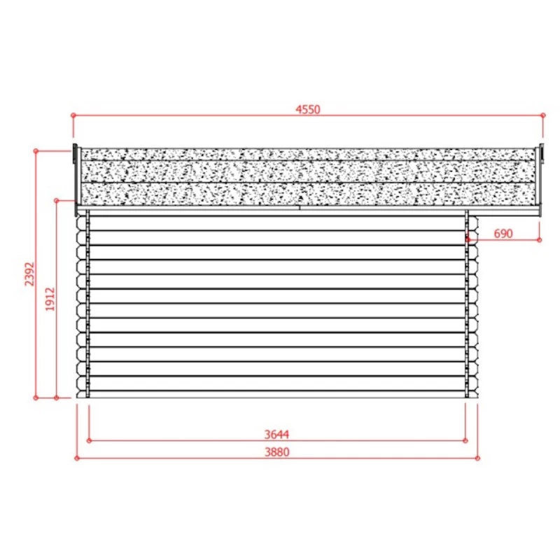 Abri De Jardin En Bois Massif 28mm Visp Avec Double Porte 16,22m² - SOLID – Image 3