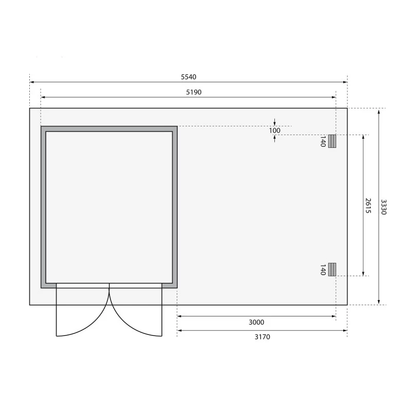 Abri De Jardin En Bois Massif Anthracite 7,04m² Bastrup 4 Avec Appentis 300cm Et Paroi Arrière – Karibu – Image 3