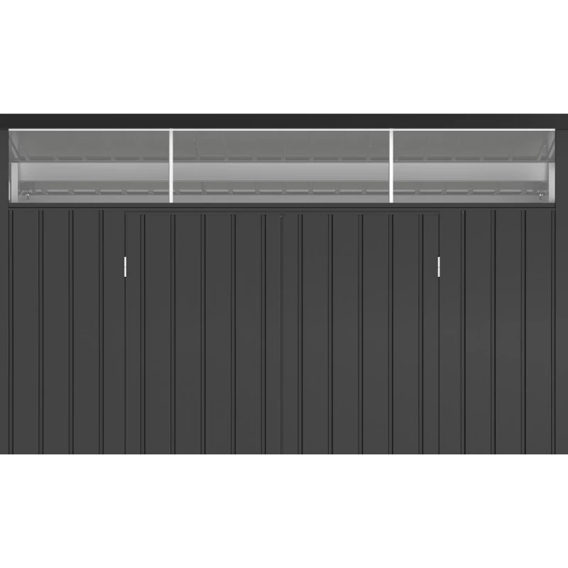 Abri De Jardin En Métal Anthracite 5,22m² + Kit D'ancrage + Kit De Fondation DURAMAX – Image 3