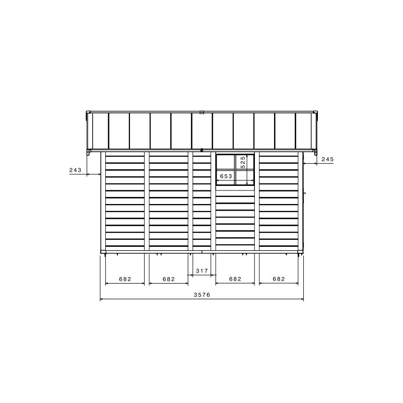 Abri De Jardin En PVC 11,2m² DECO Gris Foncé Et Blanc Grosfillex + Kit Ancrage Offert – Image 5