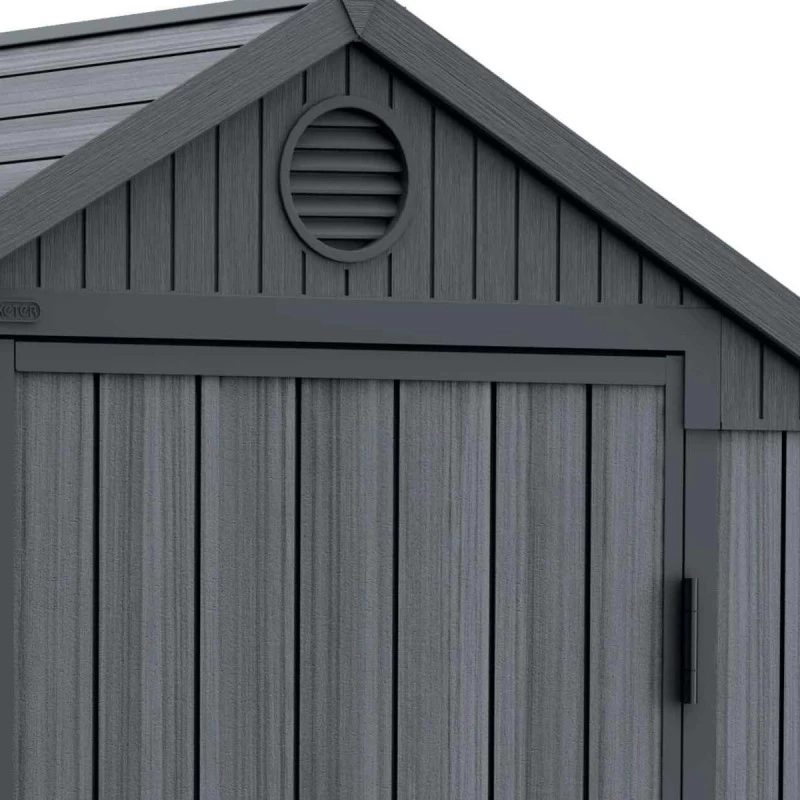Abri De Jardin En Résine Aspect Bois Grisé 2,3m² Darwin 46 + Plancher - Keter – Image 4