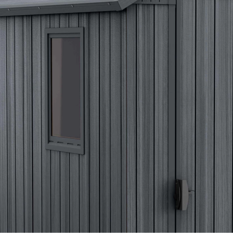 Abri De Jardin En Résine Aspect Bois Grisé 2,3m² Darwin 46 + Plancher - Keter – Image 5