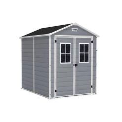 Abri De Jardin En Résine Gris Clair 4,4m² Premium 86 DPF + Plancher Keter