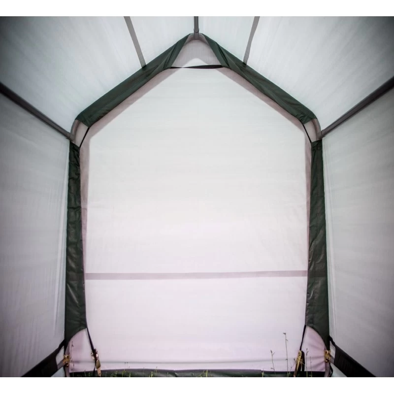 Abri De Jardin En Toile Renforcée Verte Toit 2 Pentes 13,30m² HABRITA – Image 5