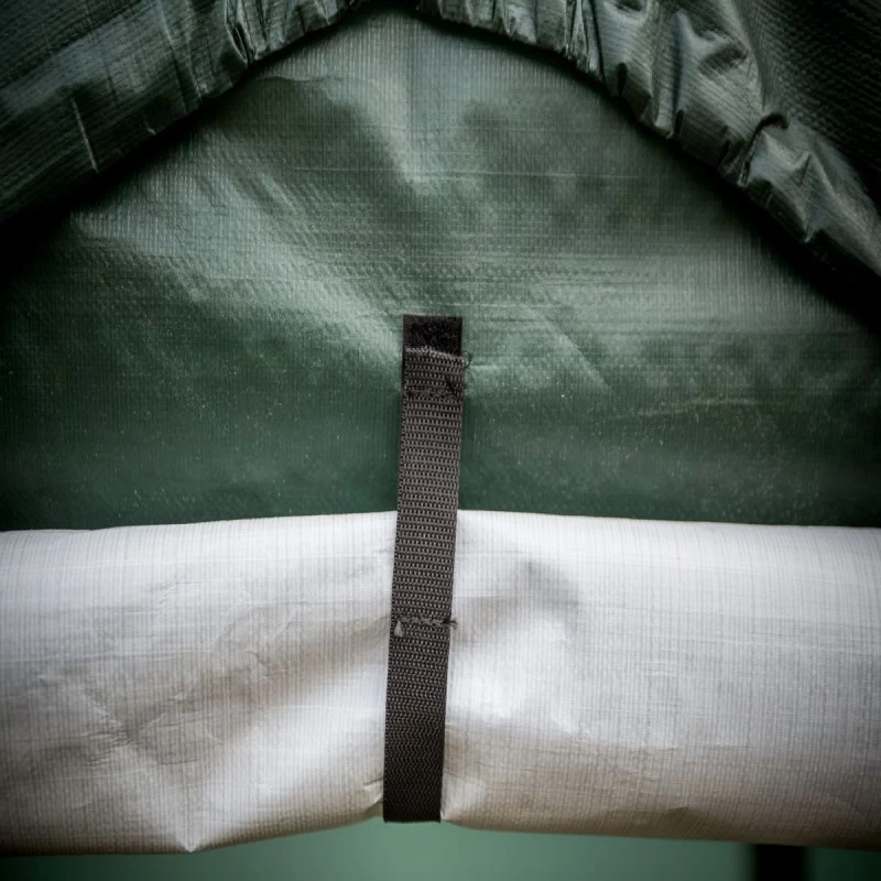 Abri De Jardin En Toile Renforcée Verte Toit 2 Pentes 13,30m² HABRITA – Image 6