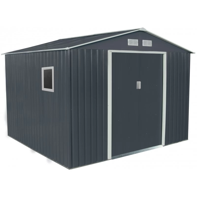 Abri De Jardin Métal 7,06m² PLUS Anthracite + Kit D'ancrage X-METAL