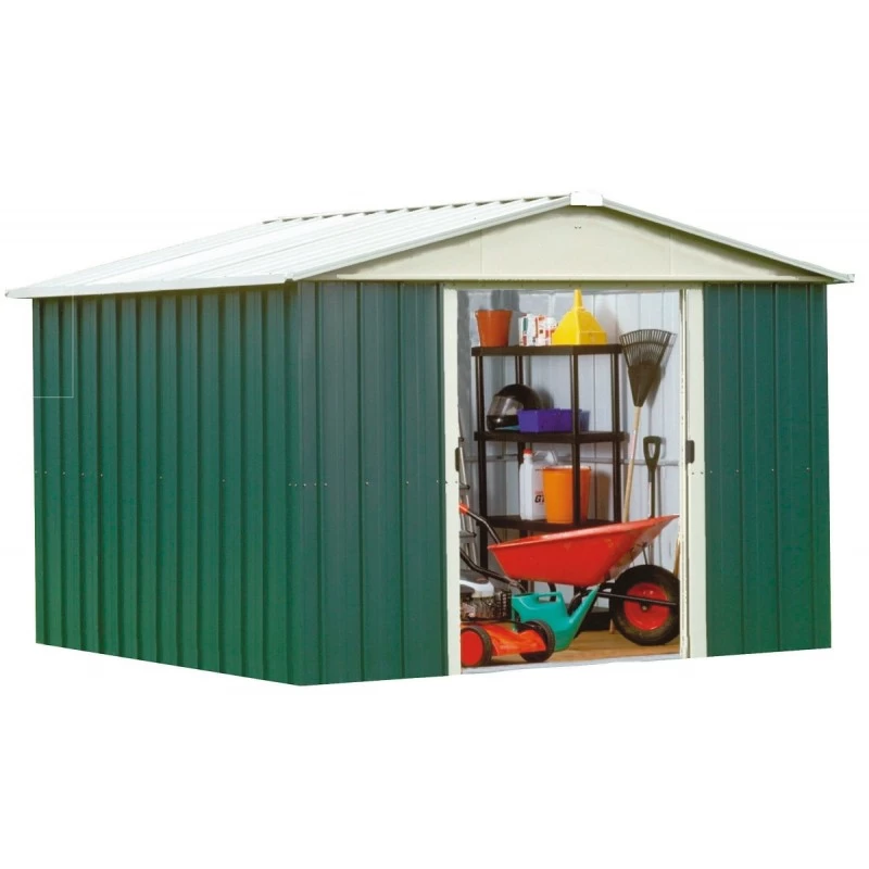 Abri De Jardin Métal Vert 8,48m² + Kit D'ancrage Inclus - YARDMASTER – Image 3