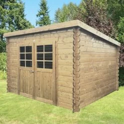 Abri De Jardin Riom 7,09m² En Bois Massif 28mm à Toit Monopente - SOLID
