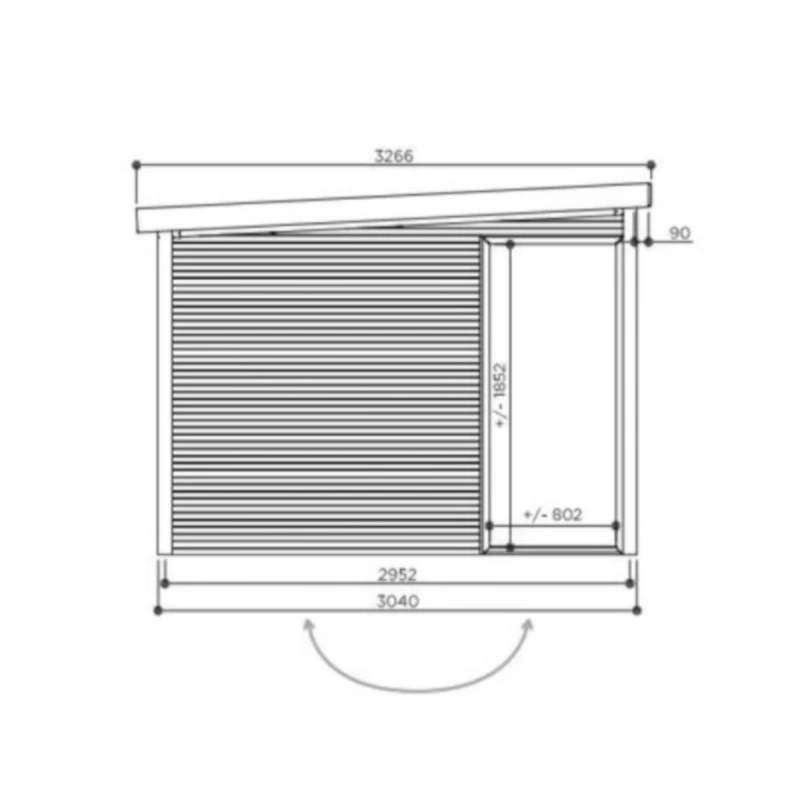 Abri De Jardin Sagres 23m² En Bois Massif 28mm Avec Terrasse Couverte - SOLID – Image 3