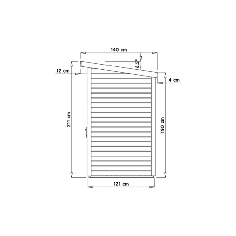 Abri De Jardin Skur 1 2,19m² + Plancher Traité Peint Gris Baltic – Image 4