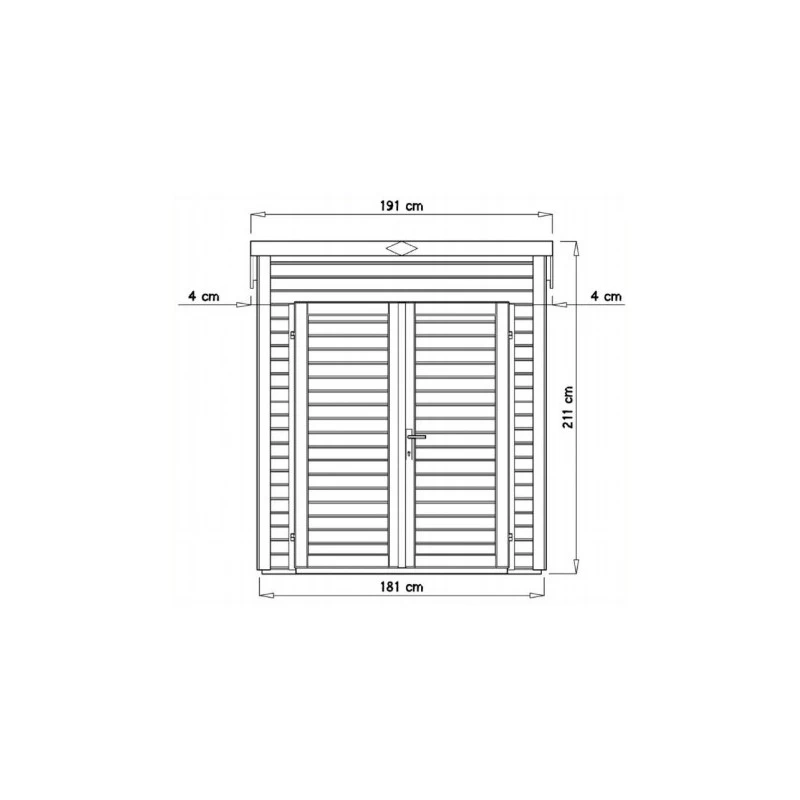 Abri De Jardin Skur 1 2,19m² + Plancher Traité Peint Gris Baltic – Image 5