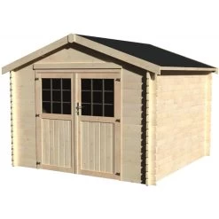 Abri De Jardin Valodeal 9,58m² En Bois Massif 34mm Avec Double Porte – Décor Et Jardin