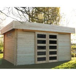 Abri De Jardin Viborg 13,71m² En Bois Massif 40mm Avec Double Porte - SOLID