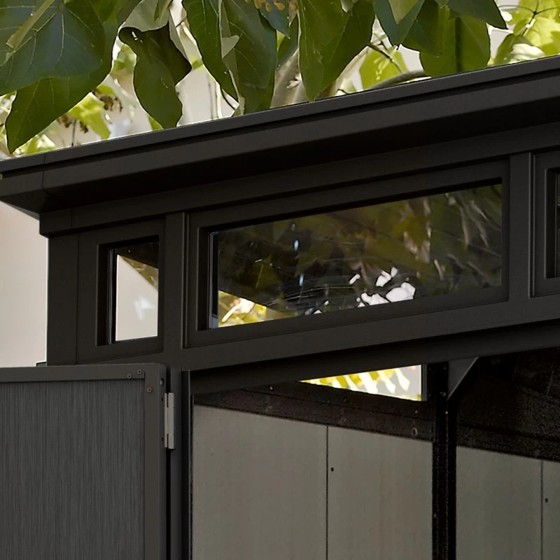 Abri En Résine Brossée Monopente Brossium 4,7m² + Plancher Keter – Image 5