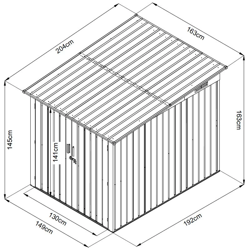 Abri Pour 3 Vélos En Métal Anthracite 3,32m² + Kit D'ancrage X-METAL – Image 4