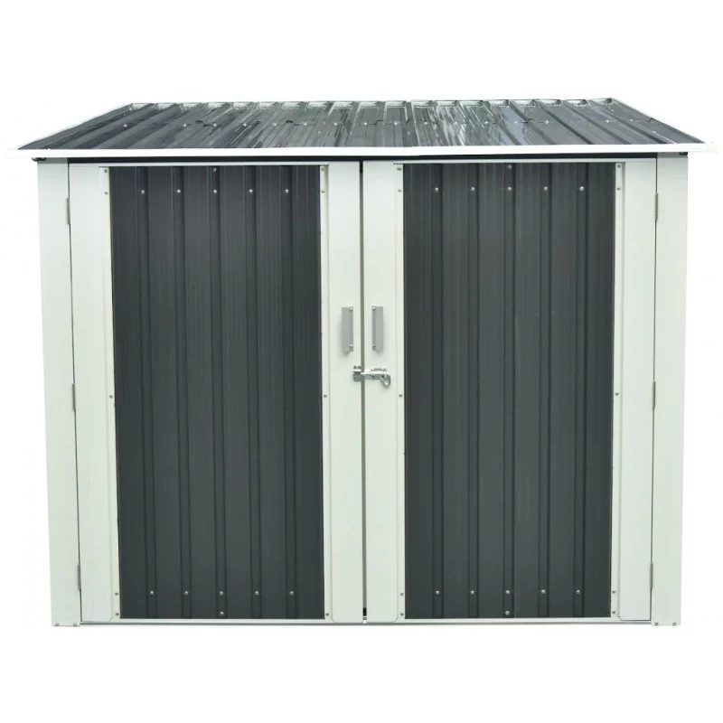 Abri Pour 3 Vélos En Métal Anthracite 3,32m² + Kit D'ancrage X-METAL – Image 6