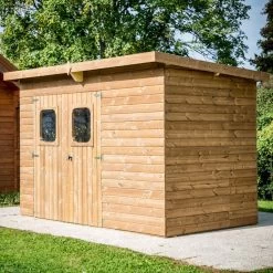 Abri Theora 7,33m² En Bois Thermo Traité Et Toiture En Acier HABRITA