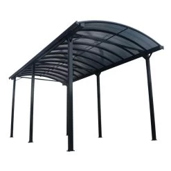 Carport Camping Car Anthracite En Aluminium 3,59x7,62m Et Polycarbonate 6mm X-METAL