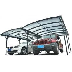 Carport Double En Aluminium Anthracite Et Polycarbonate 6mm X-METAL