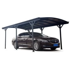 Carport En Aluminium Anthracite 3x5,05m Et Polycarbonate 6mm X-METAL