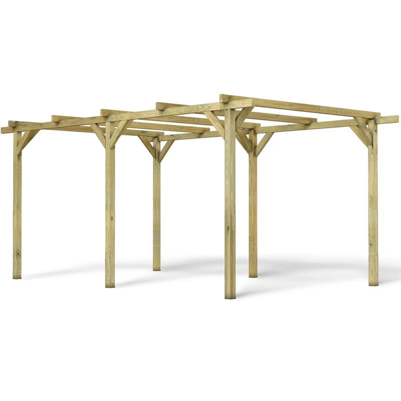 Carport Simple 15,40m² En Bois Autoclave FSC Henri - Forest Style – Image 2