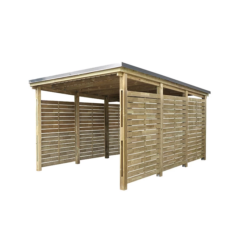 Carport Simple En Bois Autoclave 19,6m² + Toit En Acier César – Forest Style – Image 3
