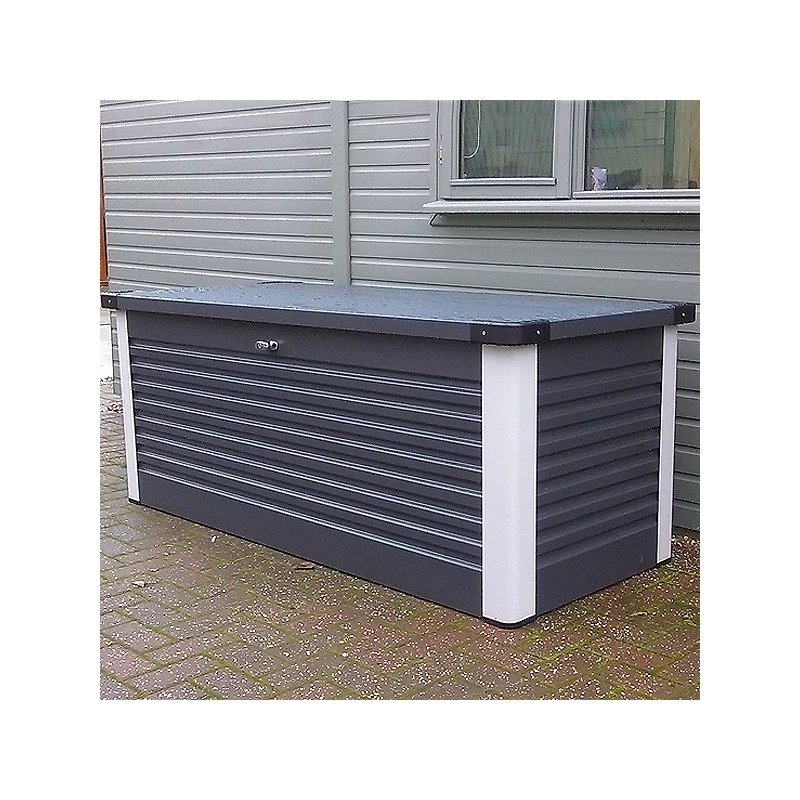 Coffre De Rangement En Métal Anthracite 1000L Patio Box 1,46m² TRIMETALS